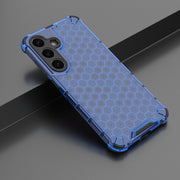 For Samsung Galaxy S25 5G Honeycomb Shockproof Phone Case(Blue)
