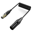 Mini XLR Female to XLR Male Audio Mixer Mini Microphone Coiled Audio Cable, Length: 0.5m(Black) - free shipping - PMC TechLife - Order now!