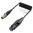 Mini XLR Female to XLR Female Audio Mixer Mini Microphone Coiled Audio Cable, Length: 0.5m(Black) - Microphone Audio Cable & Connector by PMC TechLife | Online Shopping South Africa | PMC TechLife | Buy Now Pay Later Mobicred