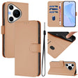 For Huawei Pura 70 Pro / 70 Pro+ Skin Feel Solid Color Leather Phone Case with Lanyard(Nude) - free shipping - PMC Jewellery - Order now!