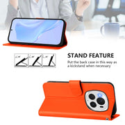 For Honor Magic6 Pro Skin Feel Solid Color Leather Phone Case with Lanyard(Orange)
