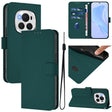 For Honor Magic6 Pro Skin Feel Solid Color Leather Phone Case with Lanyard(Dark Green) - free shipping - PMC Jewellery - Order now!