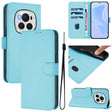 For Honor Magic6 Pro Skin Feel Solid Color Leather Phone Case with Lanyard(Sky Blue) - Honor Cases by PMC Jewellery | Online Shopping South Africa | PMC Jewellery | Buy Now Pay Later Mobicred