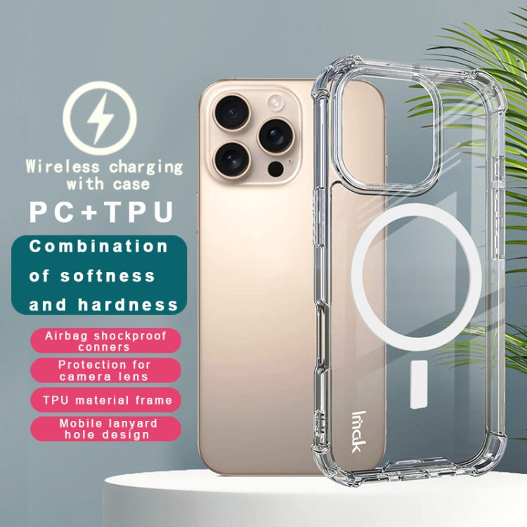For iPhone 16 Pro IMAK Space Shield PC + TPU Airbag Shockproof MagSafe Phone Case(Transparent)