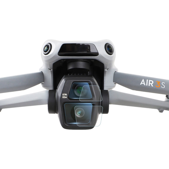 For DJI Air 3S Sunnylife Tempered Glass Film Lens Protector, Quantity:2 Sets(Transparent)