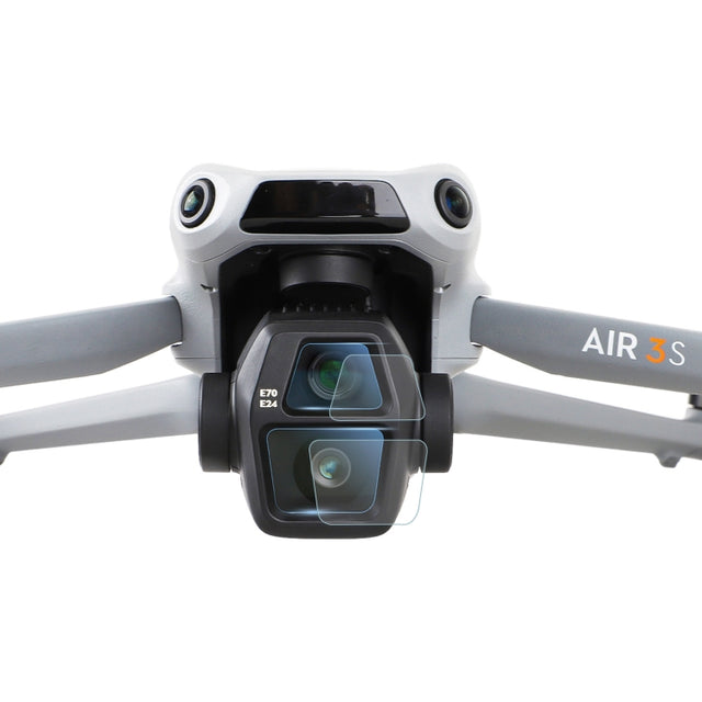 For DJI Air 3S Sunnylife Tempered Glass Film Lens Protector, Quantity:2 Sets(Transparent)