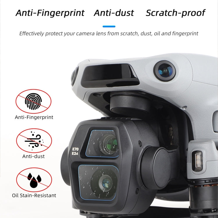 For DJI Air 3S Sunnylife Tempered Glass Film Lens Protector, Quantity:1 Set(Transparent)
