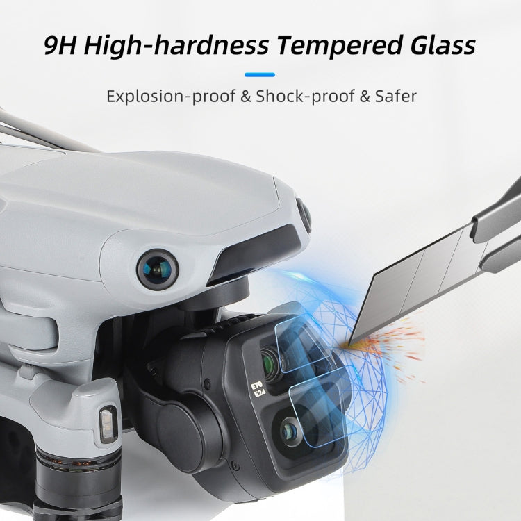 For DJI Air 3S Sunnylife Tempered Glass Film Lens Protector, Quantity:2 Sets(Transparent)