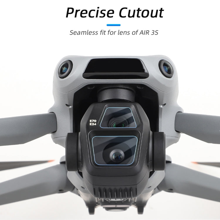For DJI Air 3S Sunnylife Tempered Glass Film Lens Protector, Quantity:2 Sets(Transparent)