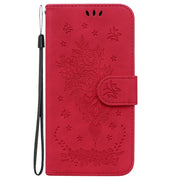 For Samsung Galaxy S25 Ultra 5G Butterfly Rose Embossed Leather Phone Case(Red)
