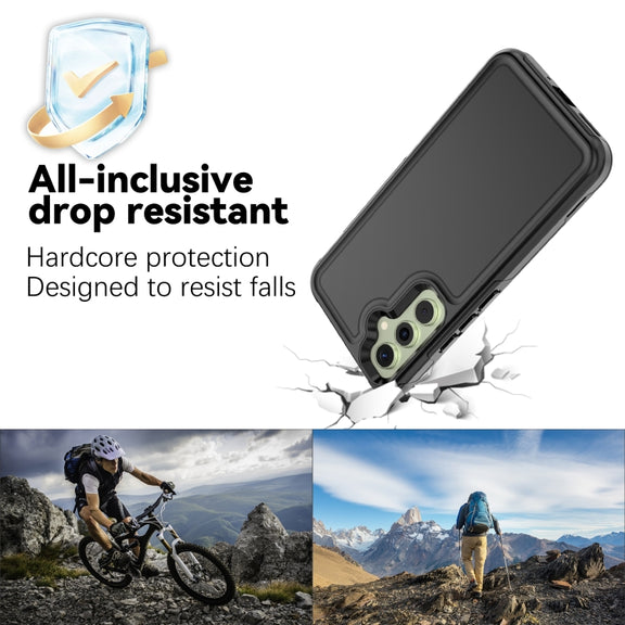 For Samsung Galaxy A54 5G RedPepper Box PC Hybrid TPU Phone Case(Black)