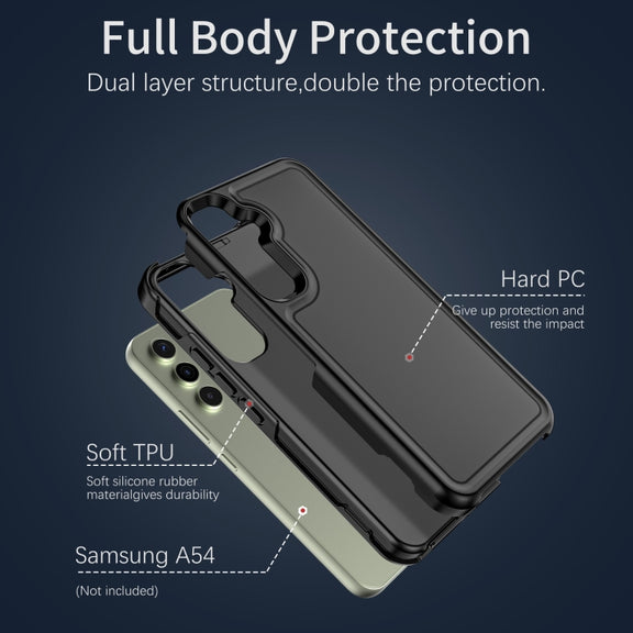 For Samsung Galaxy A54 5G RedPepper Box PC Hybrid TPU Phone Case(Black)