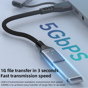 ADS-619 2 in 1 Type-C and 8 Pin to USB 3.0 OTG Adapter(Silver)