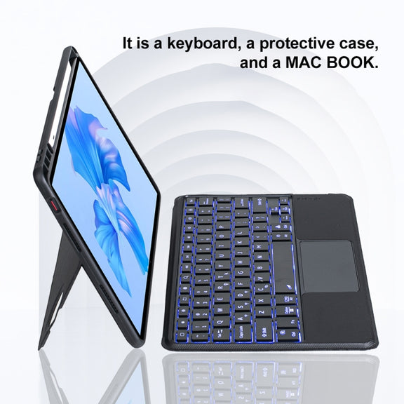 For Huawei MatePad Pro 11 2024 / 2022 Detachable Backlit Bluetooth Keyboard Leather Case with Touchpad(Black)