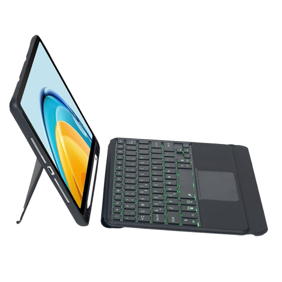 For Matepad SE 10.4 2023 Detachable Backlit Bluetooth Keyboard Leather Case with Touchpad(Black)