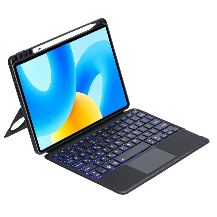 For Huawei MatePad 11.5 / MatePad Air 11.5 Detachable Backlit Bluetooth Keyboard Leather Case with Touchpad(Black)