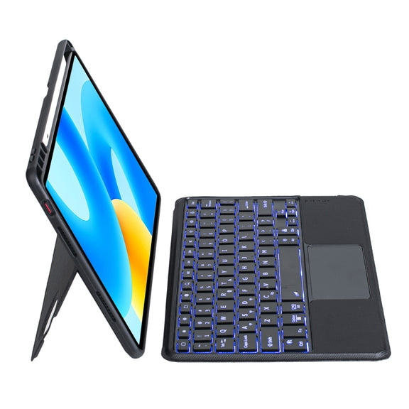 For Huawei MatePad 11.5 / MatePad Air 11.5 Detachable Backlit Bluetooth Keyboard Leather Case with Touchpad(Black)