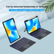 For Huawei MatePad 11.5 / MatePad Air 11.5 Detachable Backlit Bluetooth Keyboard Leather Case with Touchpad(Black)