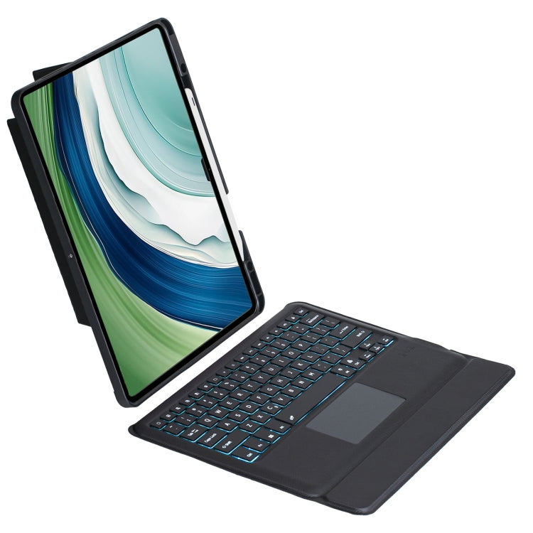 For Huawei MatePad Pro 13.2 Detachable Backlit Bluetooth Keyboard Leather Case with Touchpad(Black)