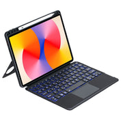 For Huawei MatePad SE 11 2024 Detachable Backlit Bluetooth Keyboard Leather Case with Touchpad(Black)