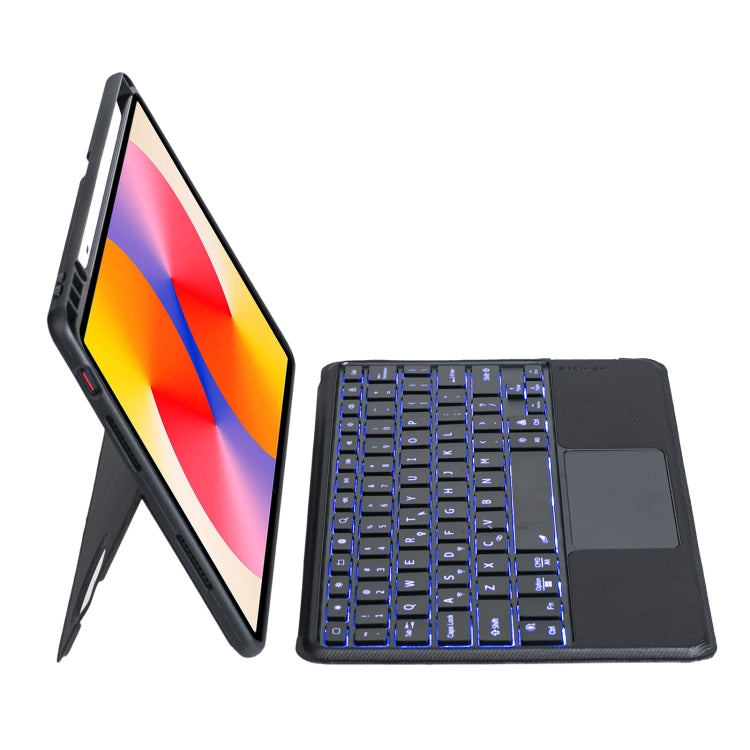 For Huawei MatePad SE 11 2024 Detachable Backlit Bluetooth Keyboard Leather Case with Touchpad(Black)