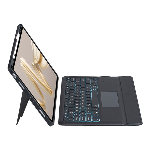 For Huawei MatePad Pro 12.2 2024 Detachable Backlit Bluetooth Keyboard Leather Case with Touchpad(Black)