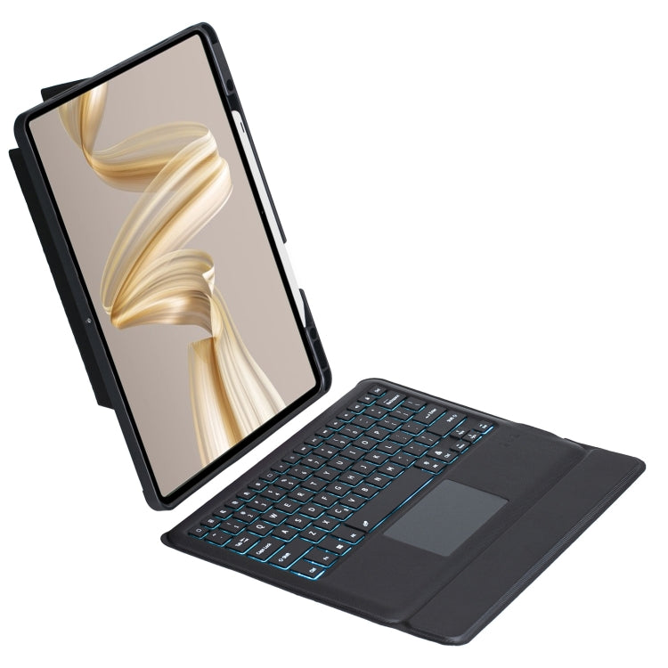 For Huawei MatePad Pro 12.2 2024 Detachable Backlit Bluetooth Keyboard Leather Case with Touchpad(Black)