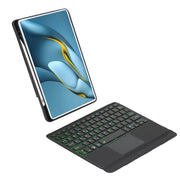 For Huawei MatePad Pro 10.8 2021 / 2019 Detachable Backlit Bluetooth Keyboard Leather Case with Touchpad(Black)