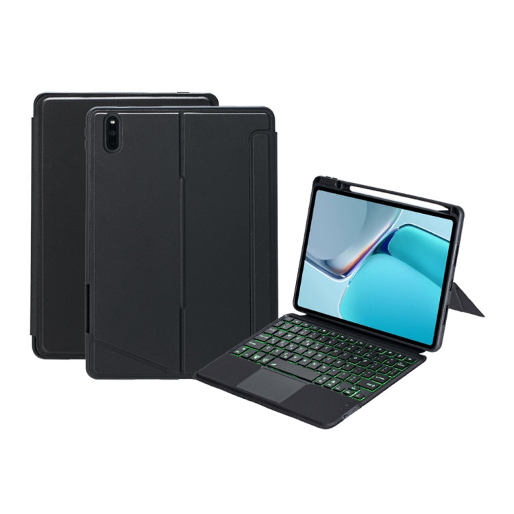 For Huawei MatePad 11 2021 Detachable Backlit Bluetooth Keyboard Leather Case with Touchpad(Black)