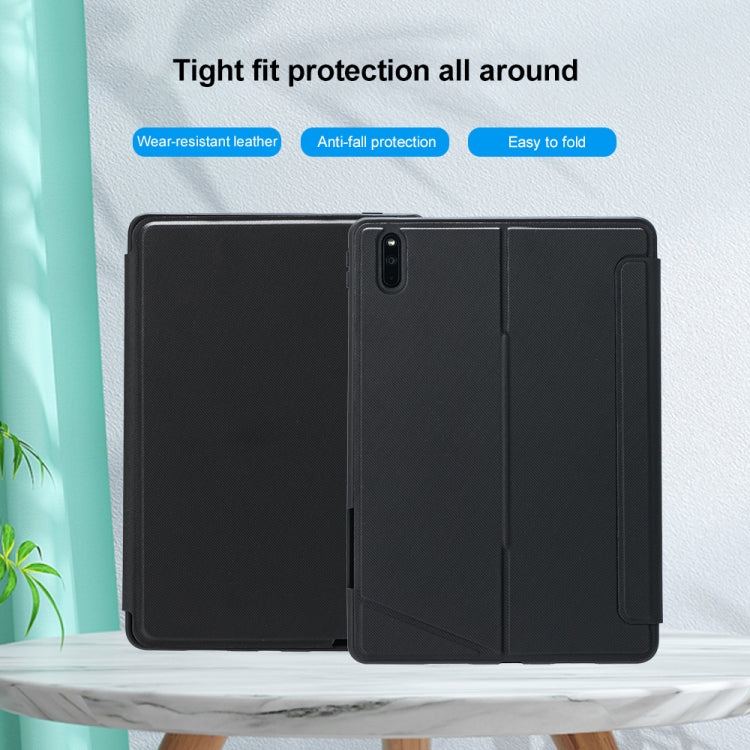 For Huawei MatePad 11 2023 Detachable Backlit Bluetooth Keyboard Leather Case with Touchpad(Black)
