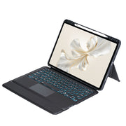 For Honor Pad 9 Pro / Pad V8 Pro Detachable Backlit Bluetooth Keyboard Leather Case with Touchpad(Black)