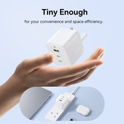 Baseus PD65W USB and 2 USB-C / Type-C Fast Charger With 1m Type-C Cable, Plug Type:UK Plug(White)