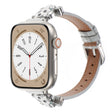 For Apple Watch 42mm / 41mm / 40mm / 38mm Leopard Head Bamboo Texture Leather Watch Band(Silver Grey) - free shipping - PMC TechLife - Order now!