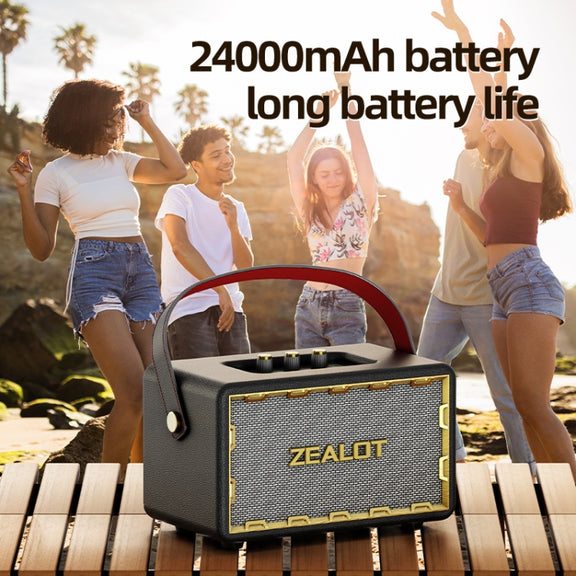 Zealot MT01 Retro Card Portable Wireless Bluetooth Speaker(White)