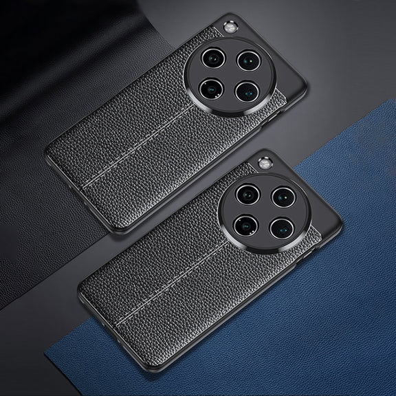 For OPPO Find X8 Pro Litchi Texture Shockproof TPU Phone Case(Black)