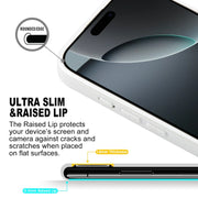 For iPhone 16 Pro Max GEBEI Plain Leather TPU Hybrid PU Phone Case(White)