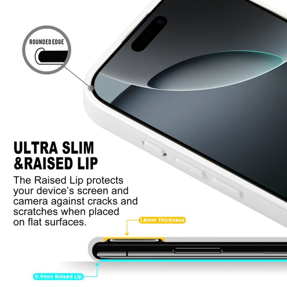 For iPhone 16 Pro Max GEBEI Plain Leather TPU Hybrid PU Phone Case(White)