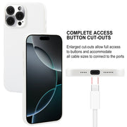 For iPhone 16 Pro Max GEBEI Plain Leather TPU Hybrid PU Phone Case(White)