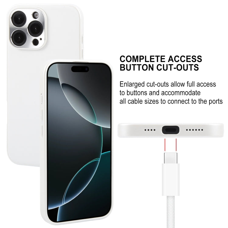 For iPhone 16 Pro Max GEBEI Plain Leather TPU Hybrid PU Phone Case(White)