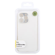 For iPhone 16 Pro Max GEBEI Plain Leather TPU Hybrid PU Phone Case(White)