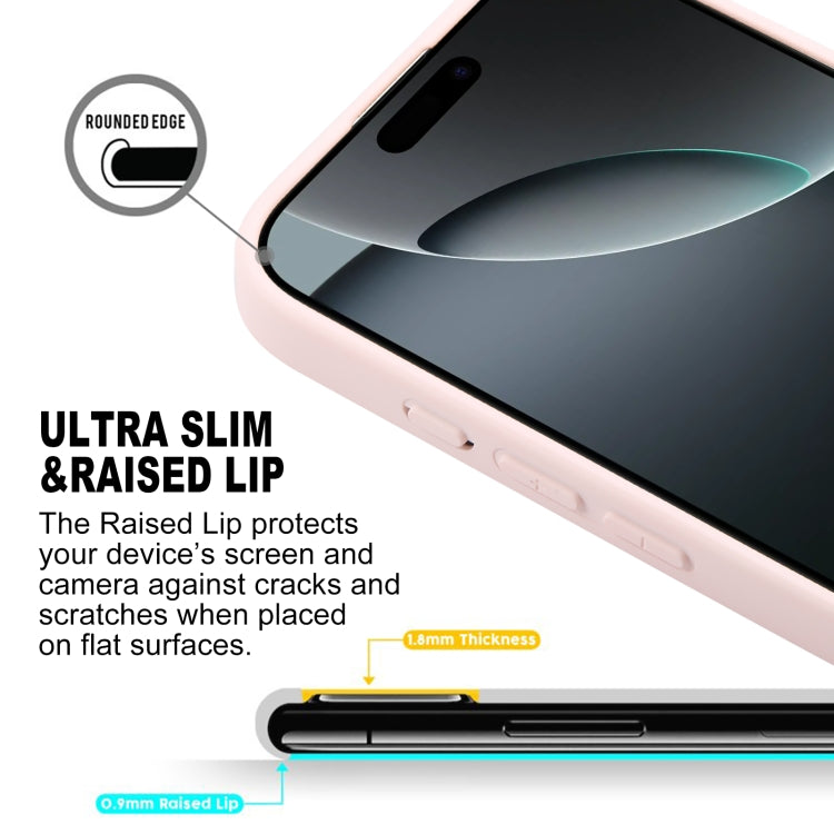 For iPhone 16 Pro Max GEBEI Plain Leather TPU Hybrid PU Phone Case(Pink)