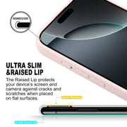 For iPhone 16 Pro Max GEBEI Plain Leather TPU Hybrid PU Phone Case(Pink)