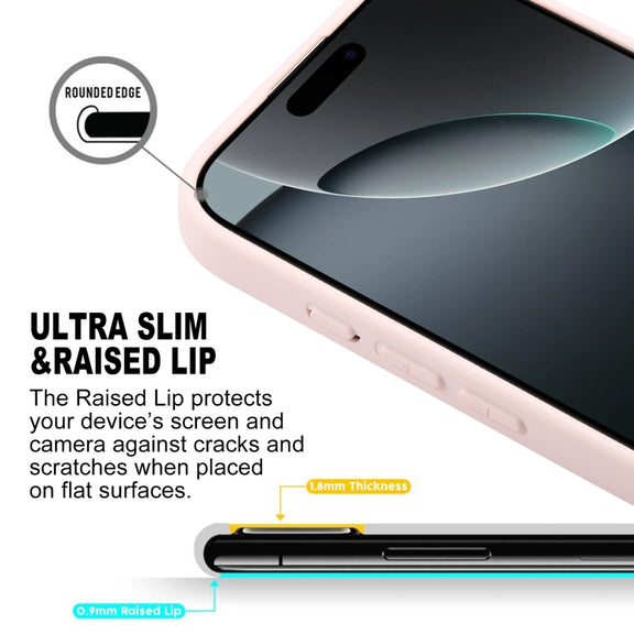 For iPhone 16 Pro Max GEBEI Plain Leather TPU Hybrid PU Phone Case(Pink)