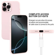 For iPhone 16 Pro Max GEBEI Plain Leather TPU Hybrid PU Phone Case(Pink)