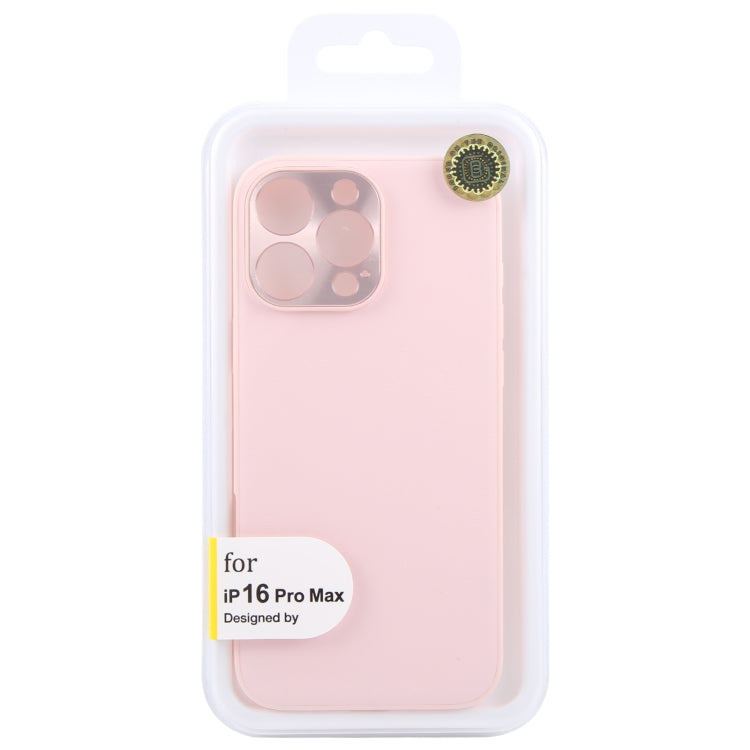 For iPhone 16 Pro Max GEBEI Plain Leather TPU Hybrid PU Phone Case(Pink)