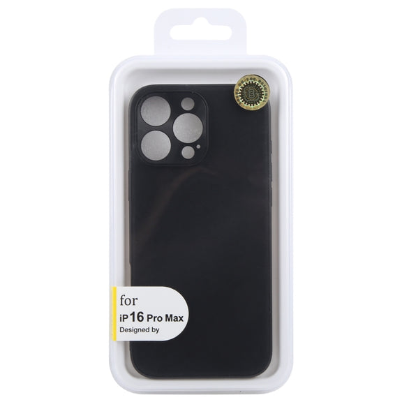 For iPhone 16 Pro Max GEBEI Plain Leather TPU Hybrid PU Phone Case(Black)