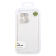 For iPhone 16 Pro GEBEI Plain Leather TPU Hybrid PU Phone Case(White)