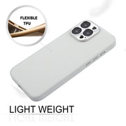 For iPhone 16 Pro GEBEI Plain Leather TPU Hybrid PU Phone Case(Grey)