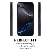 For iPhone 16 Pro GEBEI Plain Leather TPU Hybrid PU Phone Case(Black)