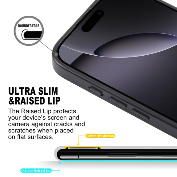 For iPhone 16 Pro GEBEI Plain Leather TPU Hybrid PU Phone Case(Black)